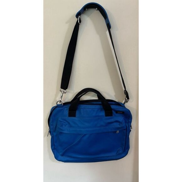 Rare Jack Spade Blue Canvas Briefcase Messenger Bag - Picture 3 of 6